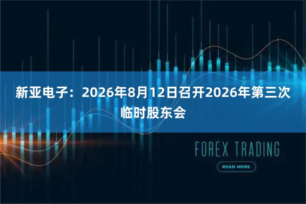 新亚电子：2026年8月12日召开2026年第三次临时股东会